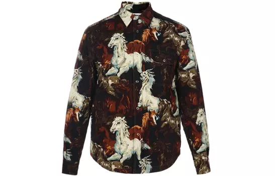 Мужская рубашка KENZO, цвет Black/Brown