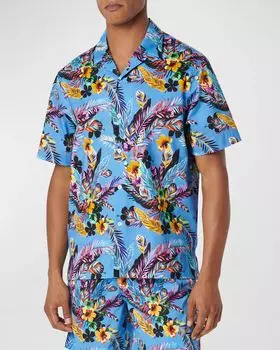 Мужская рубашка OoohCotton Cole Camp Bugatchi, цвет Azure