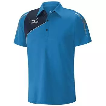 Мужская рубашка-поло Drylite синяя Mizuno, синий