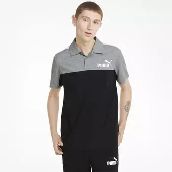Мужская рубашка поло Essentials+ Block Jersey PUMA, черный