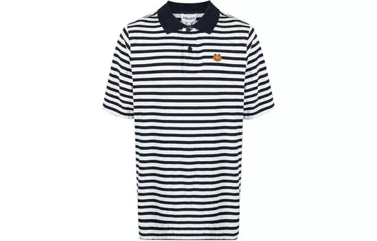 Рубашка-поло мужская Kenzo Classic Tiger Head, синий / белый