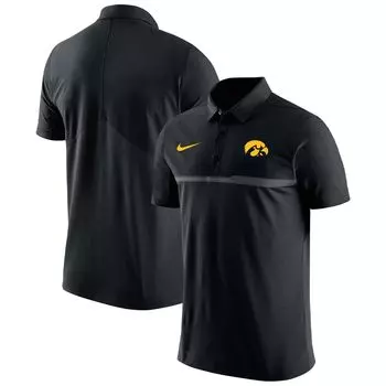 Мужская рубашка-поло Nike Black Iowa Hawkeyes 2023 Coaches Performance