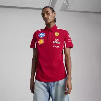 Мужская рубашка поло Scuderia Ferrari Team Puma, красный