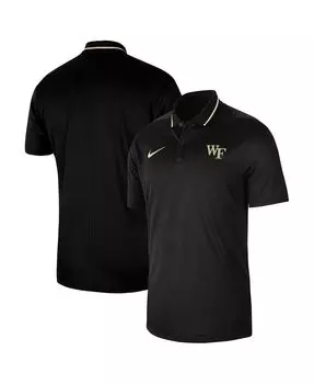 Мужская рубашка-поло Sideline Coaches Black Wake Forest Demon Deacons 2023 Nike