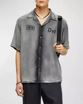 Мужская рубашка с логотипом S-Ghent Diesel, цвет Black