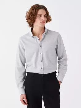 Мужская рубашка Slim Fit с длинным рукавом SOUTHBLUE, серый