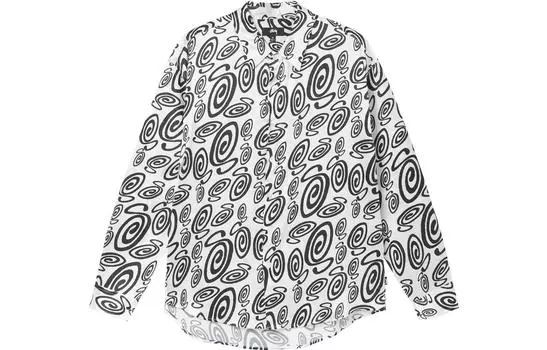 Мужская рубашка Stussy, цвет Black/White