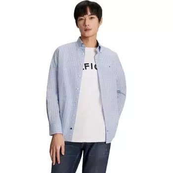Мужская рубашка Tommy Hilfiger, цвет Blue with White Lettering
