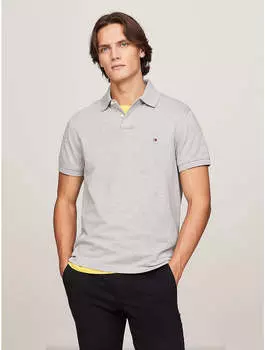 Мужская рубашка Tommy Hilfiger Stretch Regular Fit Tommy Polo, цвет grey heather