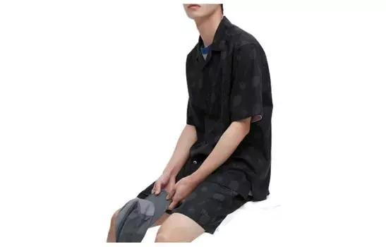 Мужская рубашка UNIQLO, цвет Black