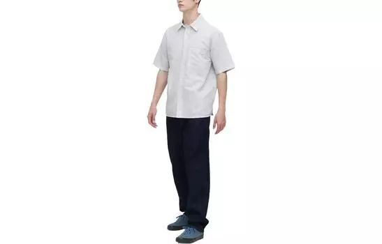 Мужская рубашка UNIQLO, цвет Blue