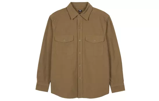 Мужская рубашка UNIQLO, цвет Brown
