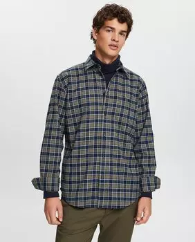 Мужская рубашка в клетку обычного кроя Esprit
