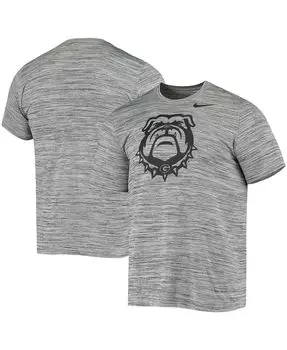 Мужская серая футболка georgia bulldogs tonal velocity legend performance Nike, серый