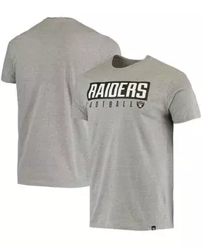 Мужская серая футболка las vegas raiders dub major super rival с меланжевым принтом '47 Brand, мульти