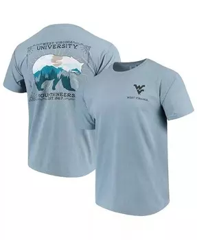 Мужская синяя футболка West Virginia Mountaineers State Scenery Comfort Colours Image One, синий