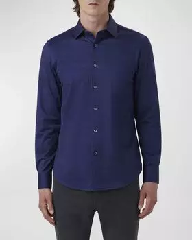Мужская спортивная рубашка James Melange OoohCotton Bugatchi, цвет Navy