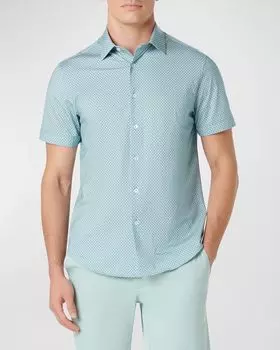 Мужская спортивная рубашка OooohCotton Miles Bugatchi, цвет Jade