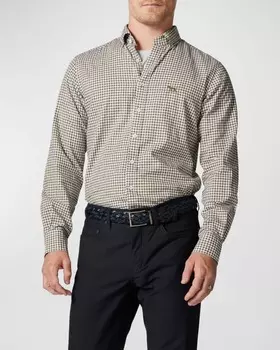 Мужская спортивная рубашка в клетку Oxford Gingham Check Rodd & Gunn