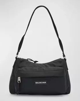 Мужская сумка через плечо Explorer Balenciaga, цвет 1000 Black