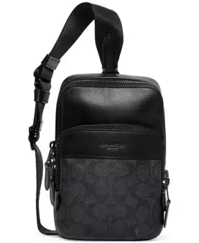 Мужская сумка-слинг Gotham Signature Jacquard COACH, серый