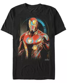 Мужская светящаяся футболка с коротким рукавом marvel avengers infinity war ironman Fifth Sun, черный