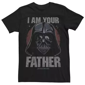 Мужская темная футболка Vader I Am Your Father Star Wars