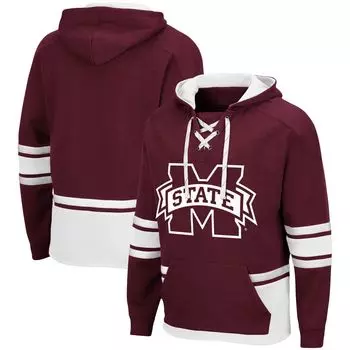 Мужская темно-бордовая толстовка с капюшоном Mississippi State Bulldogs Hockey 3.0 Colosseum