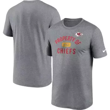 Мужская темно-серая футболка Kansas City Chiefs Property Of Legend Performance Nike