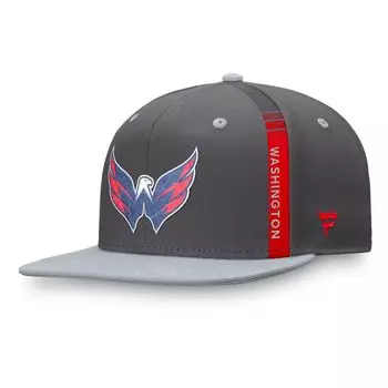 Мужская темно-серая мужская бейсболка Fanatics Washington Capitals Authentic Pro Home Ice Snapback