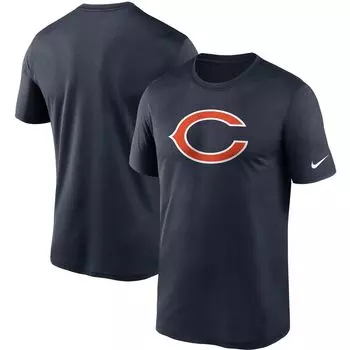 Мужская темно-синяя футболка с логотипом Chicago Bears Essential Legend Performance Nike