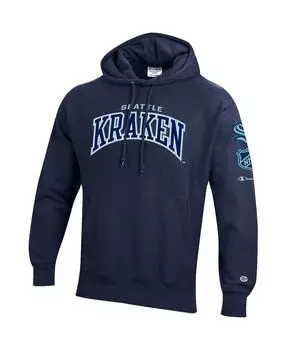Мужская темно-синяя толстовка с капюшоном seattle kraken capsule o&amp;b Champion, синий