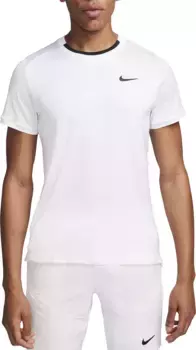 Мужская теннисная рубашка NikeCourt Advantage Dri-Fit, белый/черный