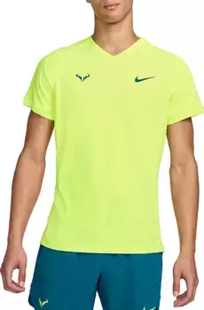 Мужская теннисная рубашка NikeCourt Rafa Dri-FIT ADV, цвет Volt