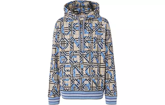 Мужская толстовка Burberry, цвет Beige & Blue
