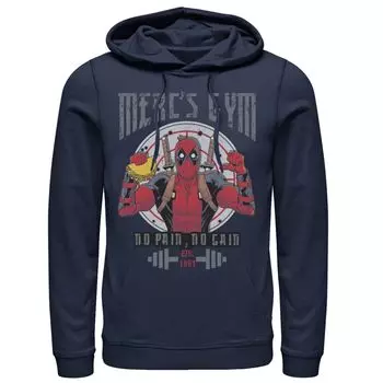 Мужская толстовка Deadpool Merc's Gym No Pain No Gain Marvel
