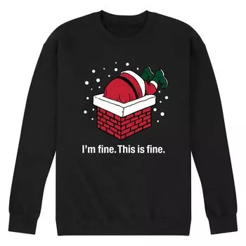 Мужская толстовка Im 'Fine This Is Fine Santa Licensed Character