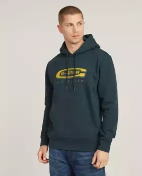Мужская толстовка Old Skool с логотипом G-Star Raw, синий