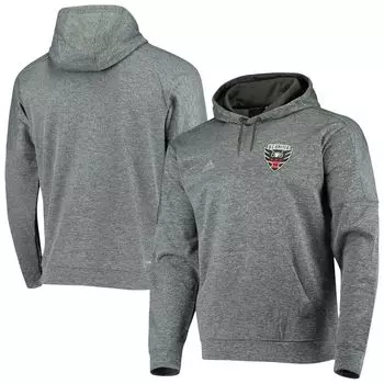 Мужская толстовка с капюшоном adidas Heathered Black DC United TI