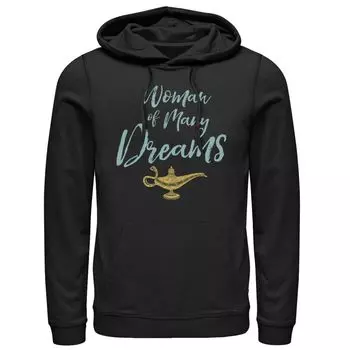 Мужская толстовка с капюшоном Aladdin Live Action Woman Of Many Dreams Word Stack Disney, черный
