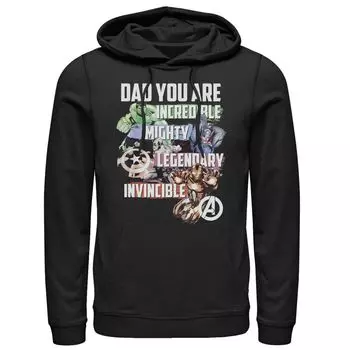 Мужская толстовка с капюшоном Avengers Dad You Are Incredible Marvel
