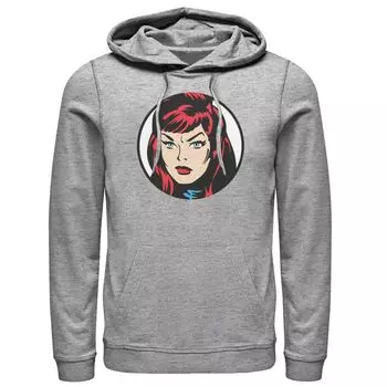 Мужская толстовка с капюшоном Black Widow Big Face Marvel