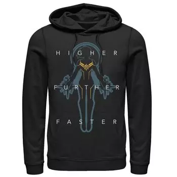 Мужская толстовка с капюшоном Captain Higher Better Faster Marvel