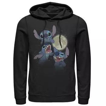 Мужская толстовка с капюшоном Disney Lilo & Stitch Moonlight Collage