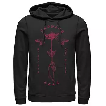 Мужская толстовка с капюшоном Disney Maleficent Growing Wild Rose Outline