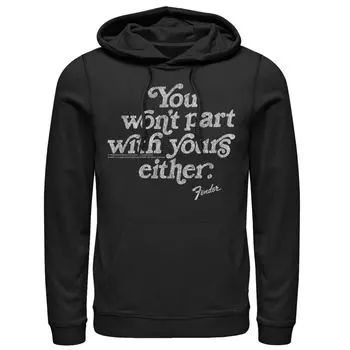 Мужская толстовка с капюшоном Fender Guitar Vintage Quote Licensed Character