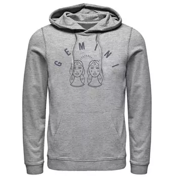 Мужская толстовка с капюшоном Gemini White Ink Sketch Licensed Character