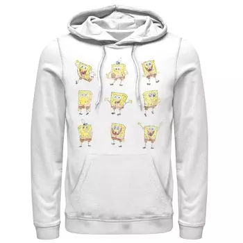 Мужская толстовка с капюшоном Happy Poses Sponge Bob SquarePants Nickelodeon