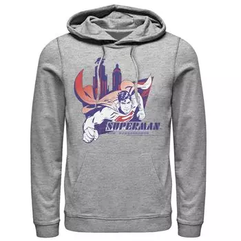 Мужская толстовка с капюшоном и плакатом Superman Daily Planet Skyline DC Comics