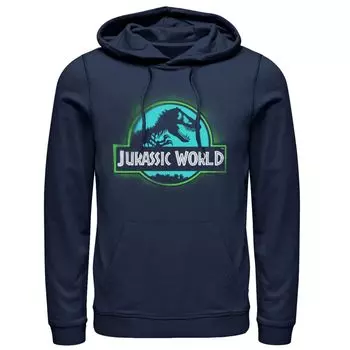 Мужская толстовка с капюшоном Jurassic World Two с логотипом в граффити и аэрозольной краской Licensed Character, синий
